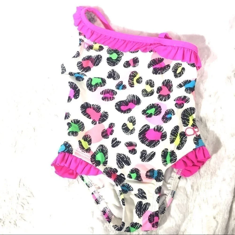 Op ocean pacific colorful leopard print swimsuit